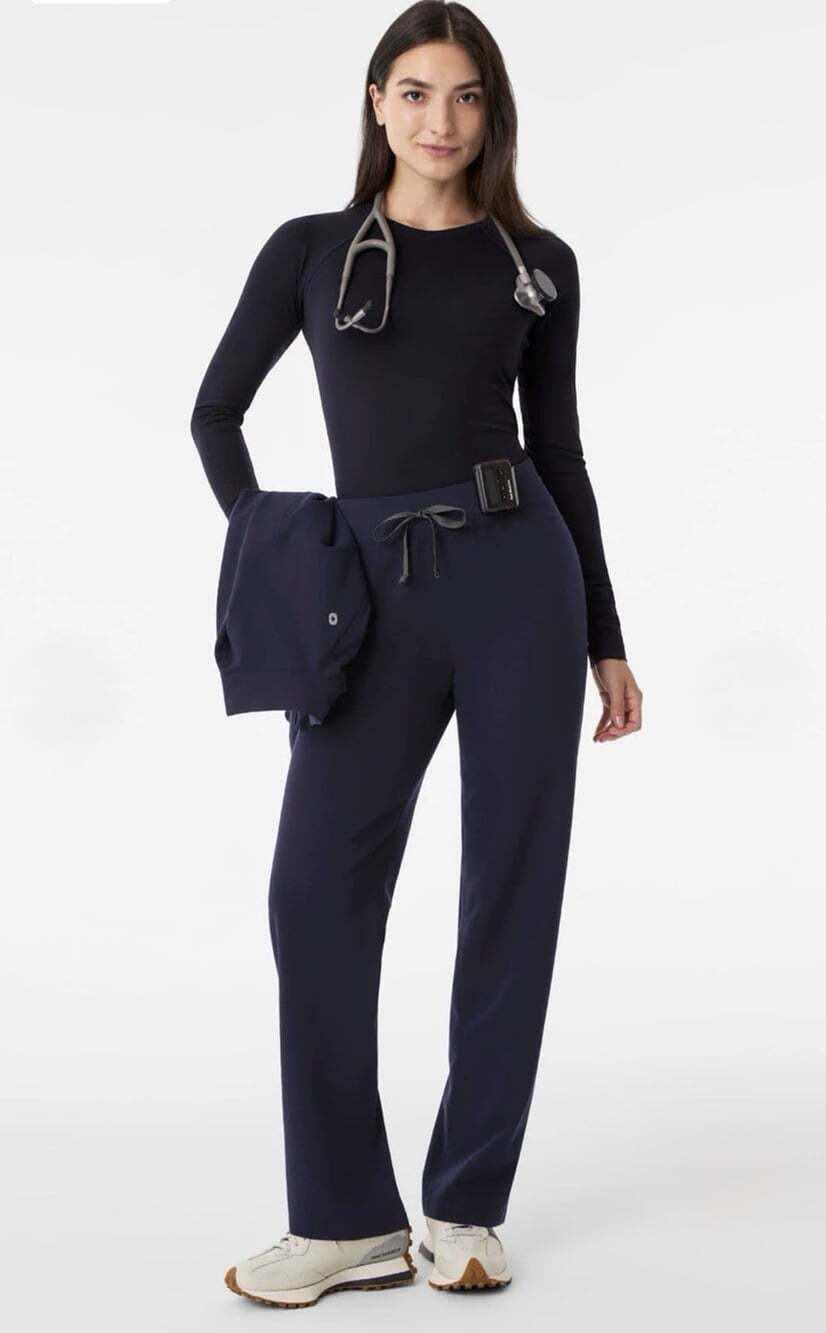 FIGS Livingston High-Rise Straight-Leg Scrub Pant - Navy M/P